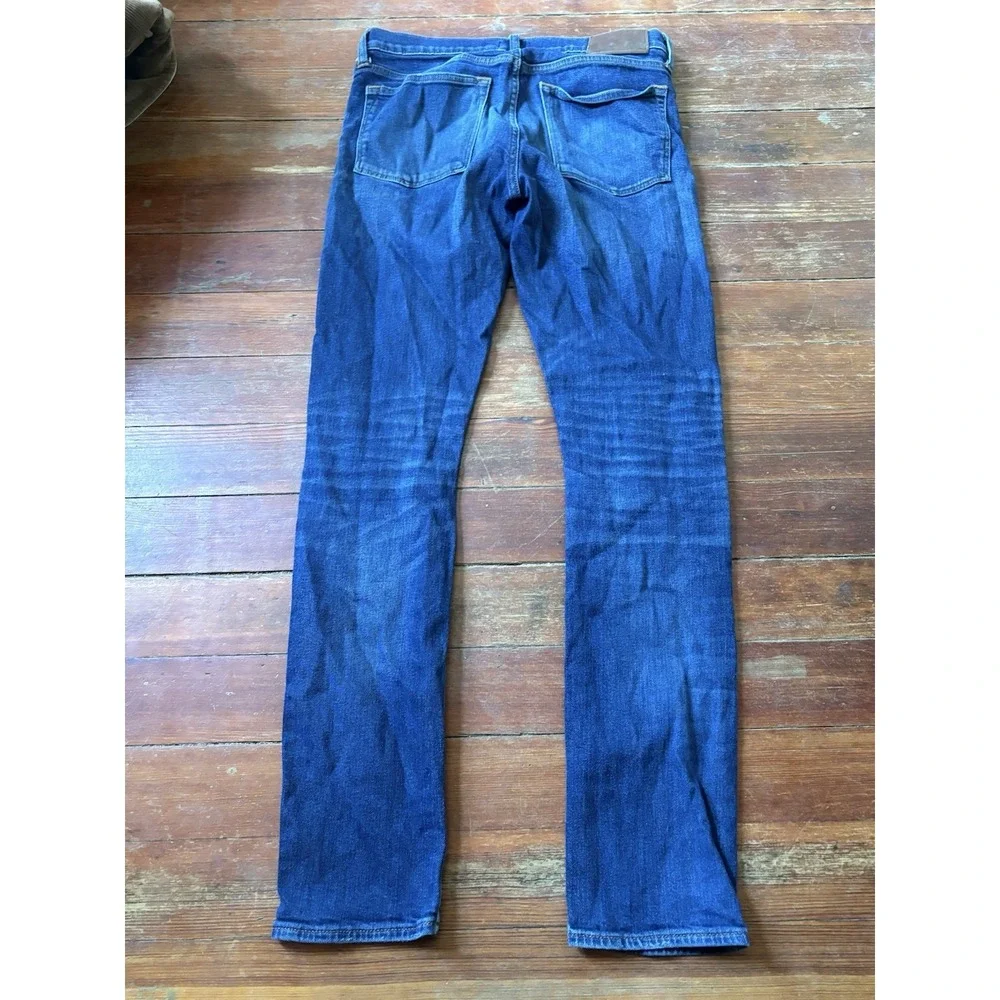 J.Crew 250 Skinny Jeans Mens 31x34 Blue Stretch Kurabo Japanese Denim